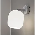 Casablanca Væglampe MUREA svingbar, drejelig E27 IP20, aluminium, mat, opal hvid dæmpbar