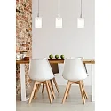 Casablanca Pendant luminaire TUBE XL, 3x E27, IP20, opal white matt