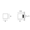 Casablanca Væglampe CUBE, 1x G9, IP20, opal hvid matt