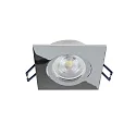 Deko-Light Indbygnings loftlampe SAMSOLA firkantet, svingbar GU10 / GU5.3, blank, sølv dæmpbar