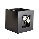 Deko-Light Væglampe CUBE up / down, Kubusform G9 IP20, sort dæmpbar