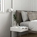 Deko-Light Læselampe CAN TILT ROUND USB rund, med afbryder, med USB-opladningsfunktion, kardanisk drejning GU10 IP20, hvid 