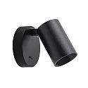 Læselampe CAN TILT ROUND USB rund, med afbryder, med USB-opladningsfunktion, kardanisk drejning GU10 IP20, sort 