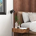Læselampe CAN TILT ROUND USB rund, med afbryder, med USB-opladningsfunktion, kardanisk drejning GU10 IP20, sort 