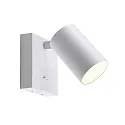 Deko-Light Læselampe CAN TILT SQUARE firkantet, med afbryder, kardanisk drejning GU10 IP20, hvid 