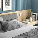 Læselampe CAN TILT SQUARE USB firkantet, med afbryder, med USB-opladningsfunktion, kardanisk drejning GU10 IP20, hvid 