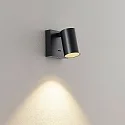 Læselampe CAN TILT SQUARE USB firkantet, med afbryder, med USB-opladningsfunktion, kardanisk drejning GU10 IP20, sort 
