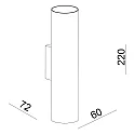 Væglampe CAN UP & DOWN up / down, 2-flammer, stiv GU10 IP20, hvid
