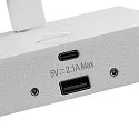 Læselampe CAN TILT SQUARE USB BASE MIX'N MATCH 1/3 firkantet, med afbryder, uden skærm, med USB-opladningsfunktion