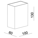 Deko-Light wall luminaire CAN SQUARE UP OR  DOWN 1 flame, square GU10 IP20, black