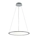 Deko-Light Pendel rund IP40, grå, gennemsigtig dæmpbar