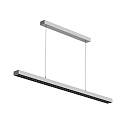 pendant luminaire OFFICE THREE STANDARD UP AND DOWN DALI controllable, direct / indirect IP20, light grey, mat
