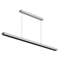 pendant luminaire OFFICE THREE PRO UP AND DOWN DALI controllable, direct / indirect IP20, light grey, mat