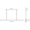 pendant luminaire OFFICE THREE PRO UP AND DOWN DALI controllable, direct / indirect IP20, light grey, mat