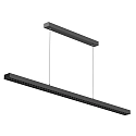 pendant luminaire OFFICE THREE PRO UP AND DOWN DALI controllable, direct / indirect IP20, mat, deep black dimmable