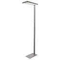LED Standerlampe OFFICE TWO, 80W 4000K 8300lm 2065cd 115° / 75°, UGR<1, dæmpbar, sølv