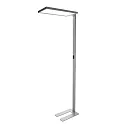 Deko-Light Standerlampe OFFICE ONE up / down, til VDU-arbejdsstation, dæmpbar IP20, satin, hvid, hvid aluminium dæmpbar