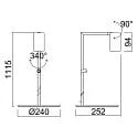 floor lamp CAN TILT with plug, switchable, cardanic swivelling GU10 IP20, white 
