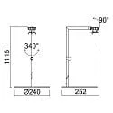 Deko-Light floor lamp CAN TILT BASE MIX'N MATCH 1/3 with switch, without shade, with plug GU10 IP20, black 