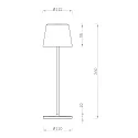 Deko-Light Batteri bordlampe CANIS CCT Switch, med touch-dæmper, uden oplader IP65, mat, terracotta dæmpbar