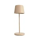 Batteri bordlampe CANIS MINI CCT Switch, med touch-dæmper, uden oplader IP65, beige, mat dæmpbar