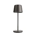 Batteri bordlampe CANIS MINI CCT Switch, med touch-dæmper, uden oplader IP65, mørkegrå, mat dæmpbar