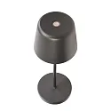 Deko-Light Batteri bordlampe CANIS MINI CCT Switch, med touch-dæmper, uden oplader IP65, mørkegrå, mat dæmpbar