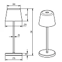 Deko-Light Batteri bordlampe CANIS MINI CCT Switch, med touch-dæmper, uden oplader IP65, mørkegrå, mat dæmpbar