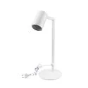 Bordlampe CAN TILT med stik, omskiftelig, kardanisk drejning GU10 IP20, hvid 