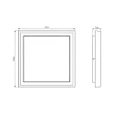  LED Udendørs Loftlampe ARNEB, IP54, 34 x 34cm, mørkegrå, 30W 3000K 2300lm 113°