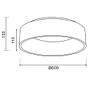 Deko-Light Loftlampe SCULPTORIS 60 CCT DIM CCT Switch, gå tilbage IP20, mat, trafik hvid dæmpbar