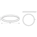 Deko-Light wall and ceiling luminaire MEROPE 60 IP20, black