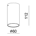 Downlight CAN cylindrisk, stiv GU10 IP20, hvid