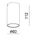 downlight CAN BATH cylindrical, rigid GU10 IP44, white