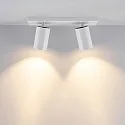 Loftlampe CAN TILT SQUARE 30.5CM 2-flammer, firkantet, kardanisk drejning GU10 IP20, hvid