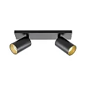 Deko-Light Loftlampe CAN TILT SQUARE 30.5CM 2-flammer, firkantet, kardanisk drejning GU10 IP20, sort