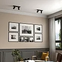 Deko-Light Loftlampe CAN TILT SQUARE 30.5CM 2-flammer, firkantet, kardanisk drejning GU10 IP20, sort