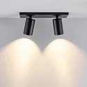 Loftlampe CAN TILT SQUARE 30.5CM 2-flammer, firkantet, kardanisk drejning GU10 IP20, sort