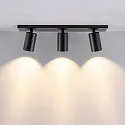 Loftlampe CAN TILT SQUARE 48CM 3-flammer, firkantet, kardanisk drejning GU10 IP20, sort