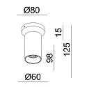 Loftlampe CAN TILT ROUND Ø 8CM 1-flamme, rund, kardanisk drejning GU10 IP20, hvid
