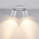 Loftlampe CAN TILT ROUND Ø 20CM 2-flammer, rund, kardanisk drejning GU10 IP20, hvid