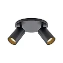 Deko-Light Loftlampe CAN TILT ROUND Ø 20CM 2-flammer, rund, kardanisk drejning GU10 IP20, sort