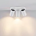 Loftlampe CAN TILT ROUND Ø 25CM 3-flammer, rund, kardanisk drejning GU10 IP20, hvid