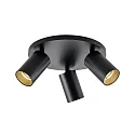 Deko-Light ceiling luminaire CAN TILT ROUND Ø 25CM 3 flames, round, cardanic swivelling GU10 IP20, black
