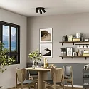 Deko-Light ceiling luminaire CAN TILT ROUND Ø 25CM 3 flames, round, cardanic swivelling GU10 IP20, black