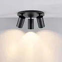 Loftlampe CAN TILT ROUND Ø 25CM 3-flammer, rund, kardanisk drejning GU10 IP20, sort