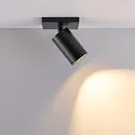 Deko-Light Loftlampe CAN TILT SQUARE BASE 11CM MIX'N MATCH 1/3 1-flamme, firkantet, uden skærm, kardanisk drejning GU10 IP20, sort