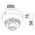 Deko-Light ceiling luminaire CAN TILT ROUND BASE Ø 8CM MIX‘N MATCH 1 flame, round, without shade, cardanic swivelling GU10 IP20, black