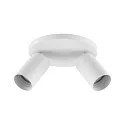 Deko-Light spotlight bar CAN TILT ROUND BASE Ø 20CM MIX‘N MATCH 2 flames, round, without shade, cardanic swivelling GU10 IP20, white