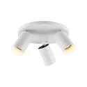 Deko-Light Loftlampe CAN TILT ROUND BASE Ø 25CM MIX‘N MATCH 3-flammer, rund, uden skærm, kardanisk drejning GU10 IP20, hvid
